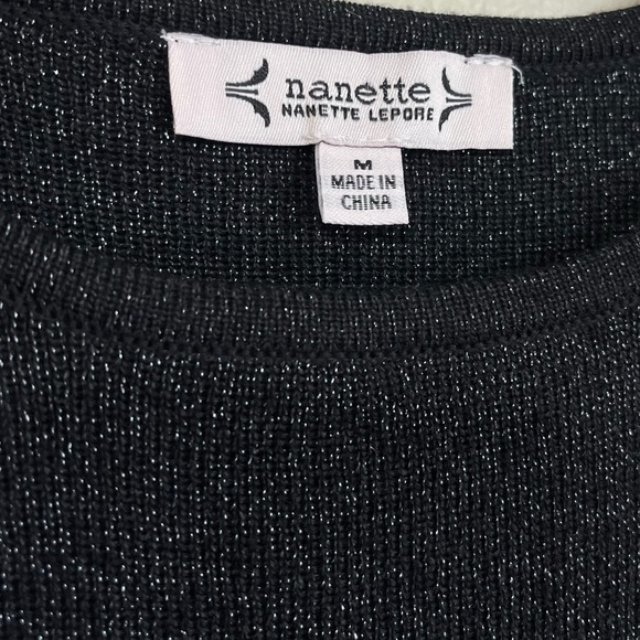 Nanette Nanette Lepore Long Sleeve Rib Knit Sleeve Sweater Size Medium NWT - Picture 9 of 11